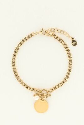 My Jewellery Bracelet chain coin Goud