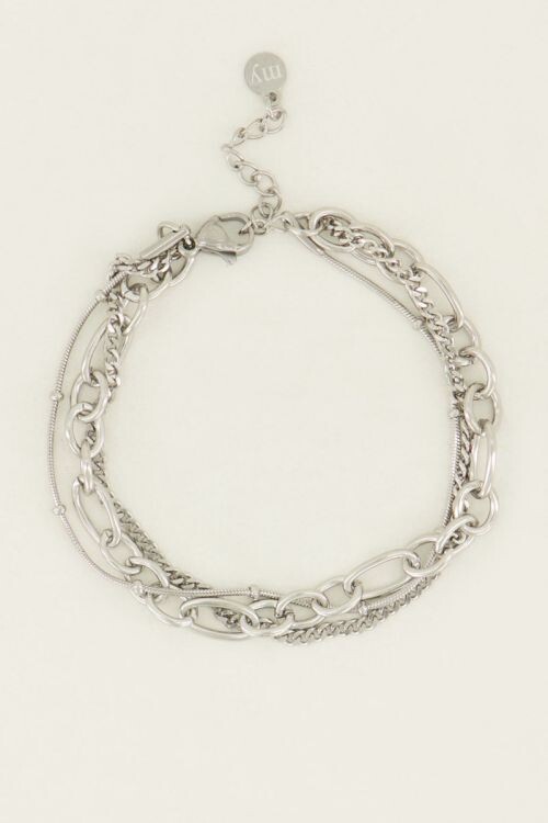 My Jewellery Armbandje drielaags bolletjes Zilver