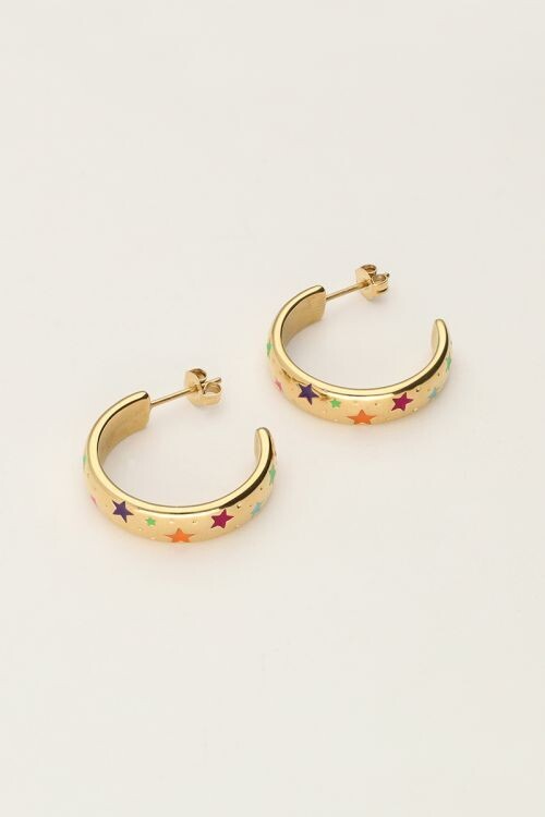 My Jewellery Earrings hoops stars Goud, Size: OS