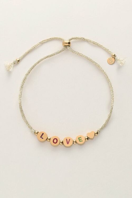 My Jewellery Bracelet love cord Goud, Size: OS