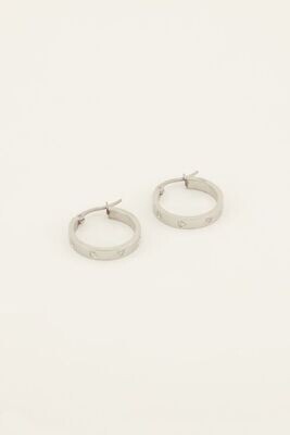 My Jewellery Earrings engraved hearts Zilver