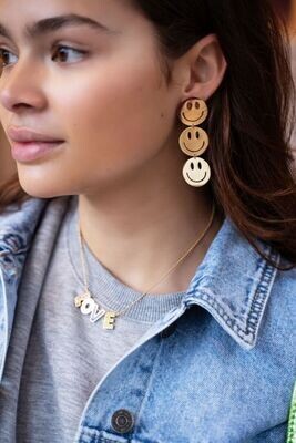 My Jewellery Earrings smiley big Goud