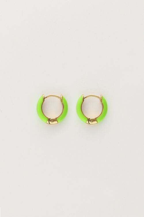 My Jewellery Earring with green color Goud