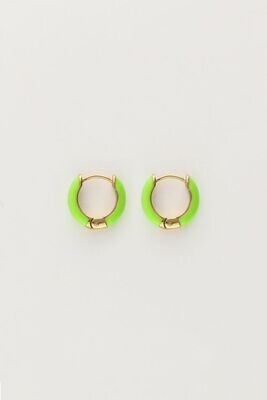 My Jewellery Earring with green color Goud