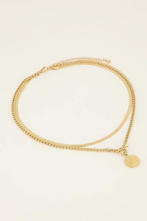My Jewellery necklace 2 layers Goud
