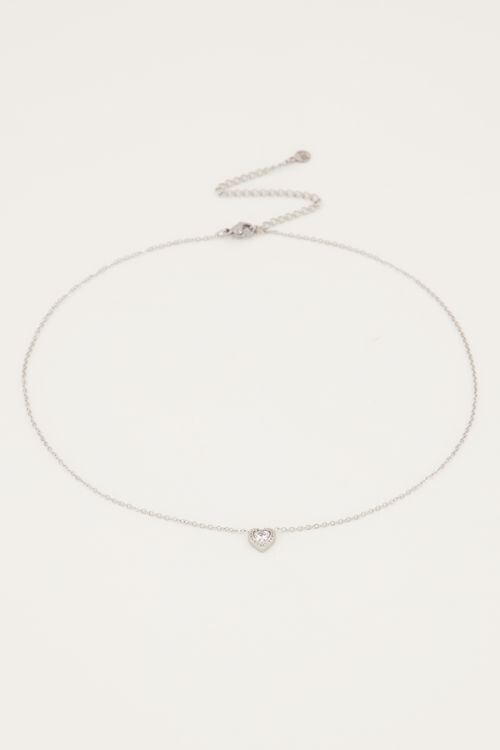 My Jewellery ketting hartje strass Zilver