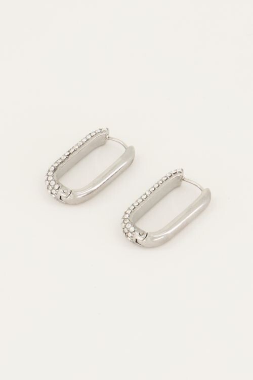 My Jewellery Rechthoekige oorhangers Zilver