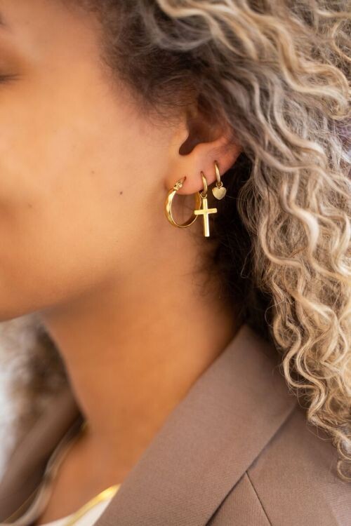 My Jewellery Oorbellen rond patroon Goud