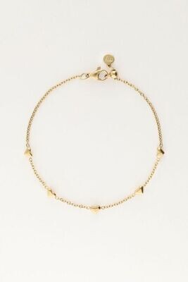 My Jewellery Bracelet tiny hearts Goud