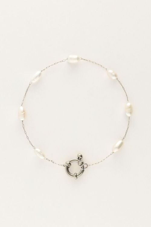 My Jewellery Bracelet chain big pearls Zilver, Size: OS