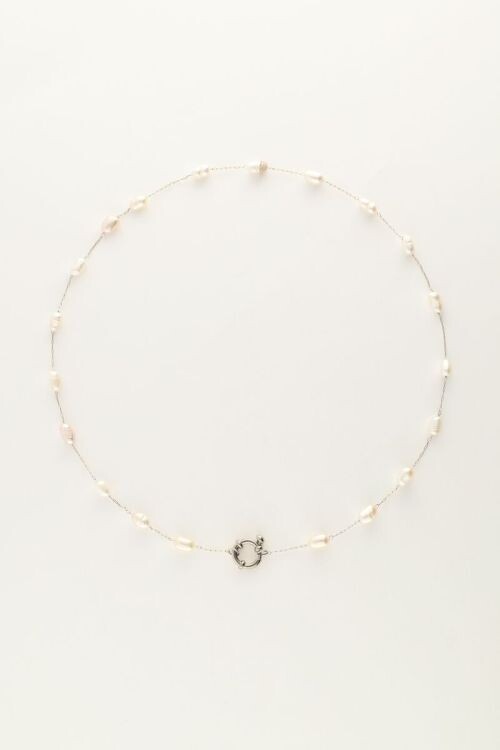 My Jewellery Necklace chain big pearls Zilver