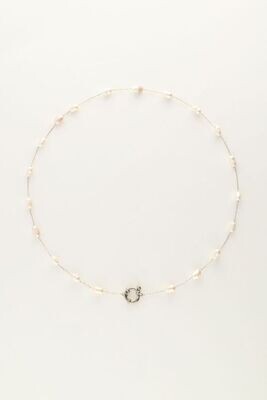 My Jewellery Necklace chain big pearls Zilver