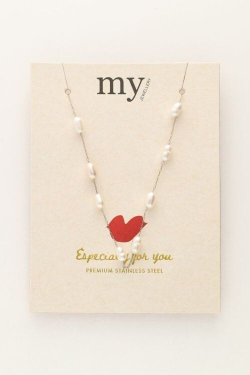 My Jewellery Necklace chain big pearls Zilver