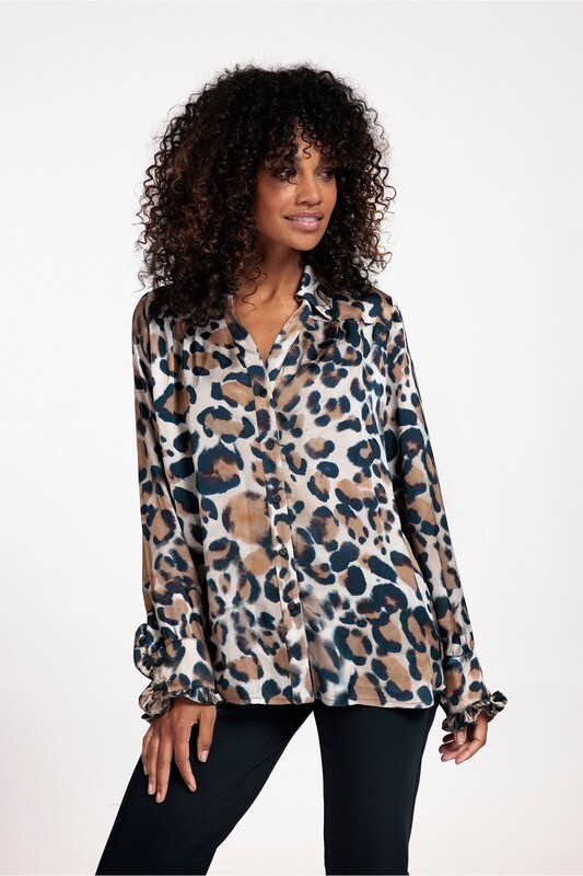 Studio Anneloes Toni satin animal blouse