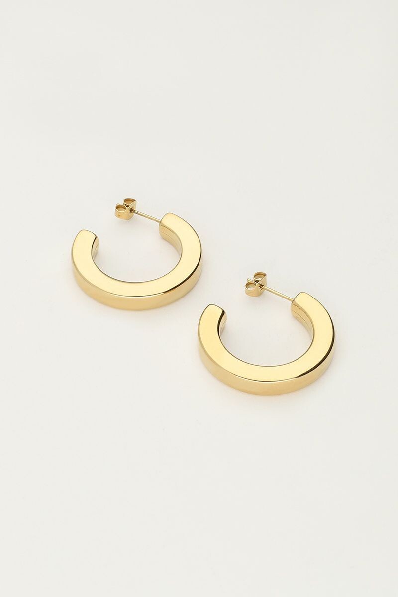 My Jewellery Earrings hoops thick Goud