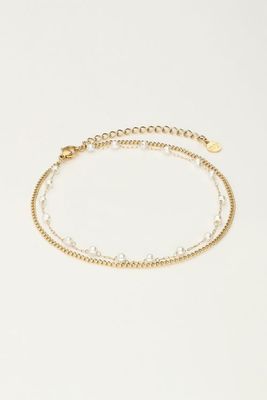 My Jewellery Anklet chain & pearls Gold