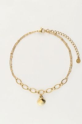My Jewellery Anklet chain & shell Gold
