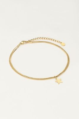 My Jewellery Anklet chain & star Gold