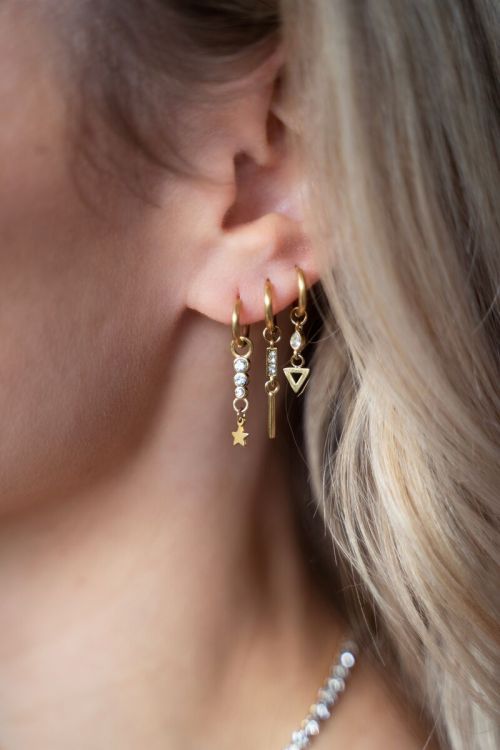 My Jewellery Earrings stones 6 Goud