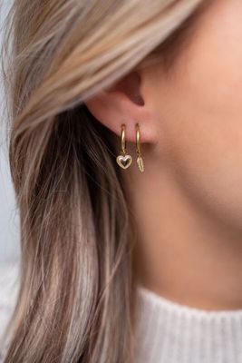 My Jewellery Earring with a heart Goud