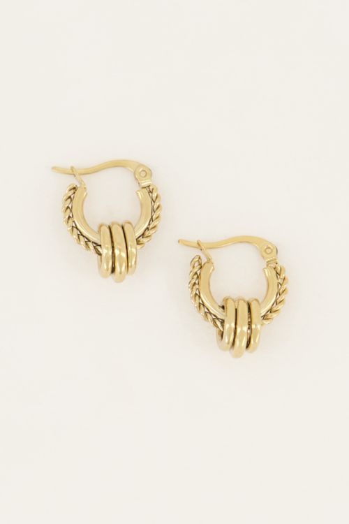 My Jewellery oorringen met kleine rondjes Goud