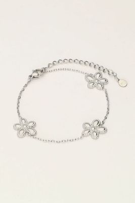 My Jewellery Bracelet three island flowers brace Silver MJ10815