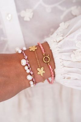 My Jewellery Bracelet three island flowers zilver
