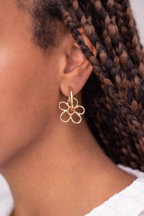 My Jewellery Earrings hoops flower Silver MJ10721