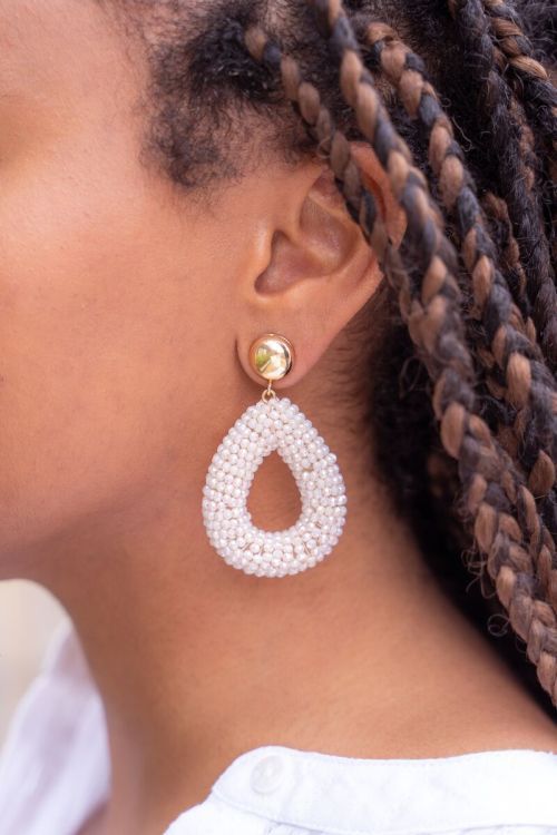My Jewellery Earrings statement beige Gold MJ10766