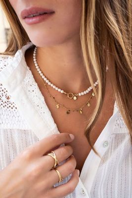 My Jewellery Necklace pearl with lock Zilver MJ04935