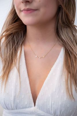 My Jewellery Necklace with three hearts Goud MJ01901