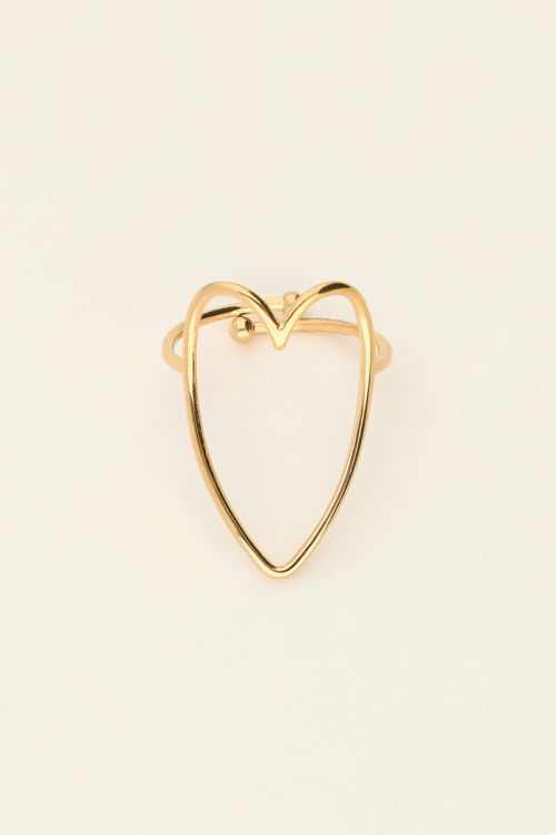 My Jewellery Ring open heart Gold MJ09318