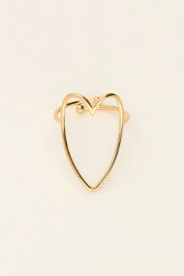 My Jewellery Ring open heart Gold MJ09318