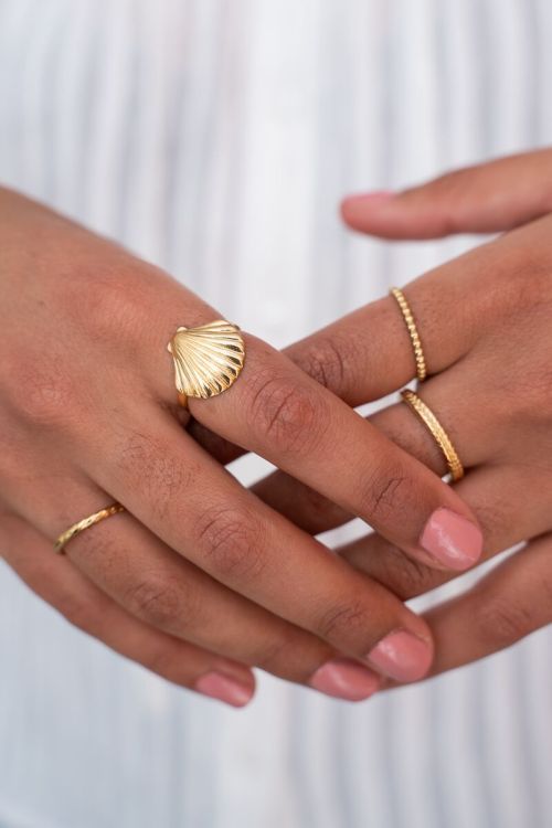 My Jewellery Ring shell onesize Goud MJ09666