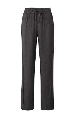 Yaya woven wide leg trousers with c
