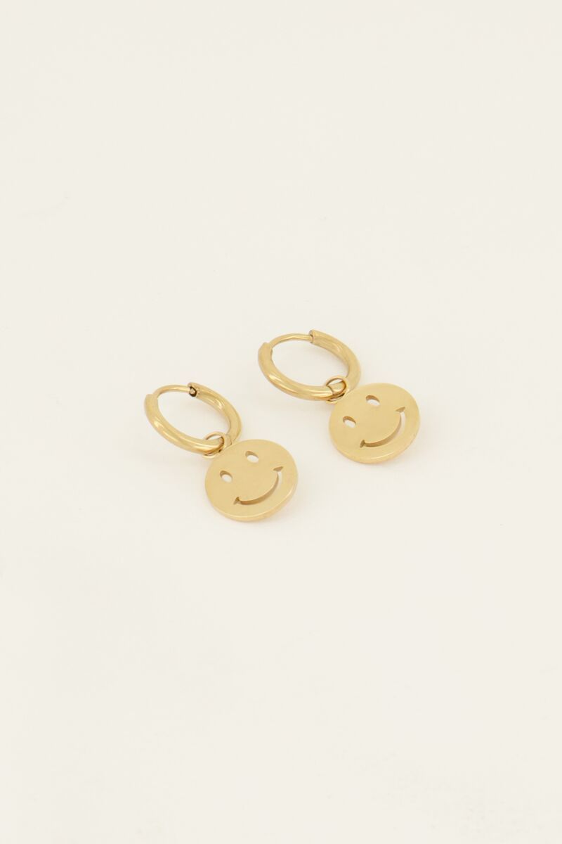 My Jewellery oorbel Smiley Goud
