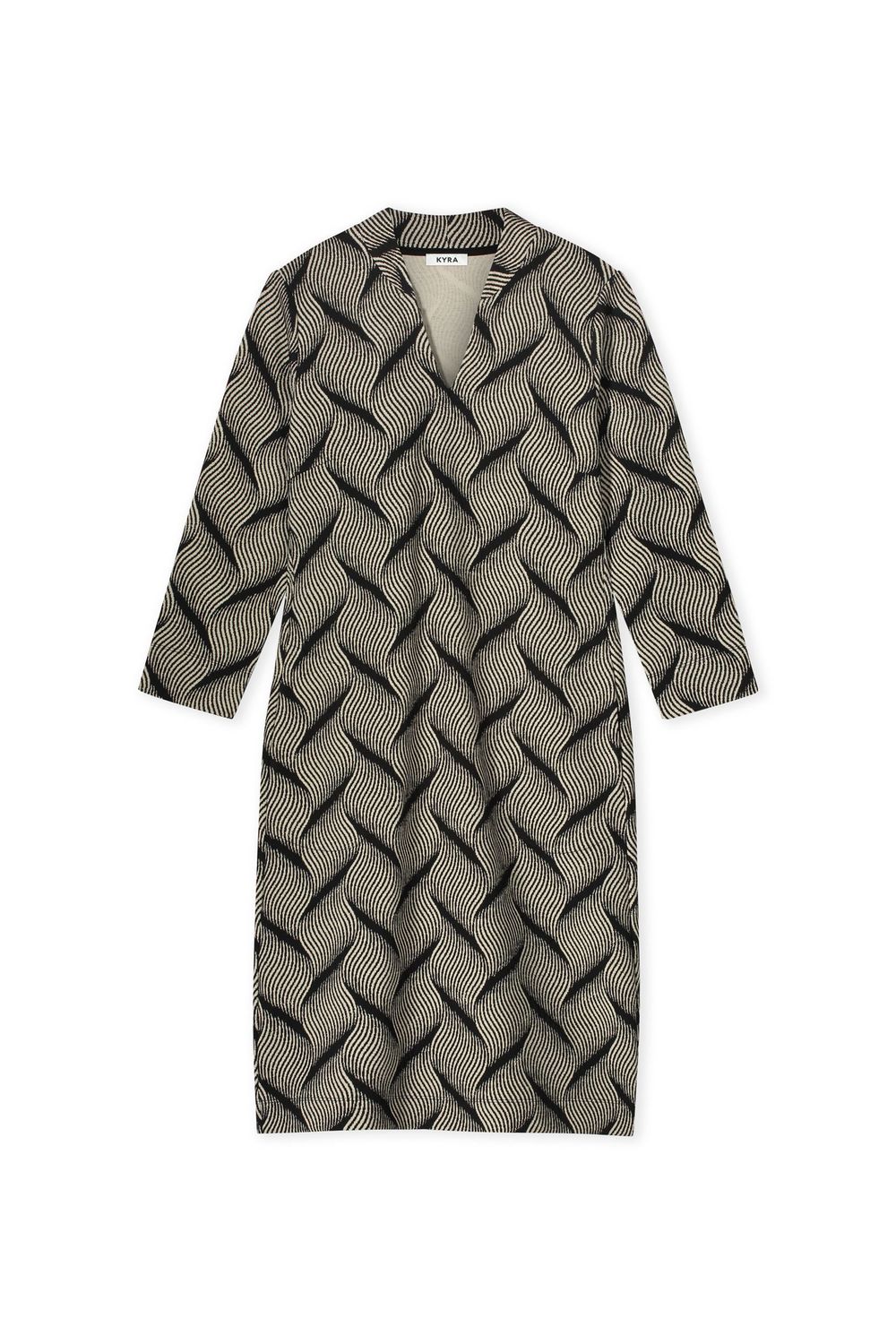 Kyra dress long sleeve graphic dessin