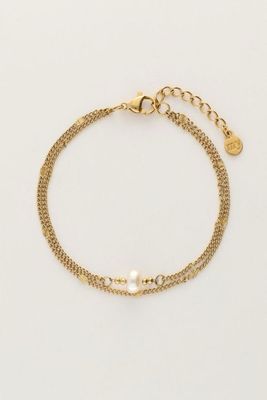 My Jewellery Bracelet 2 chains with pearl Gold