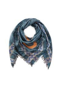 Codello jacquard blauwe sjaal