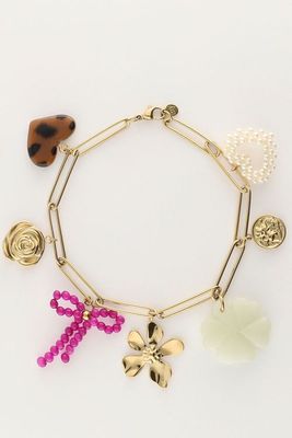 My Jewellery Bracelet 7 chunky charms Goud MJ11811