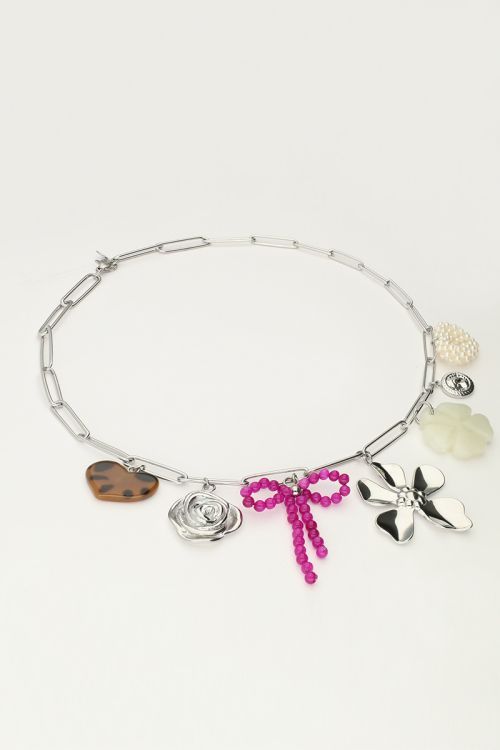My Jewellery Necklace 7 chunky charms Zilver