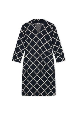 Kyra dress lange mouw Sil blauw