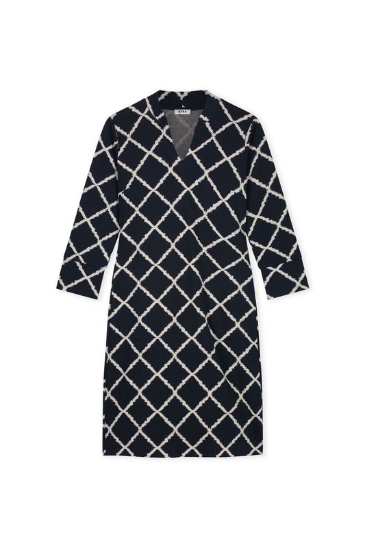 Kyra dress lange mouw Sil blauw