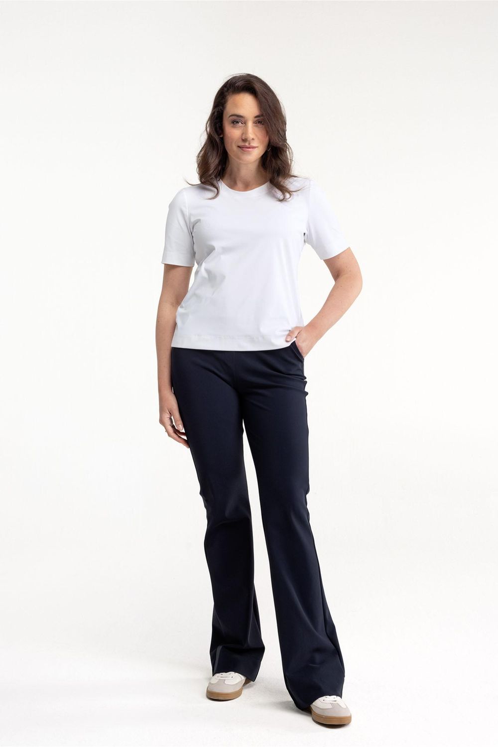 Studio Anneloes Flair LONG bonded trousers Blauw