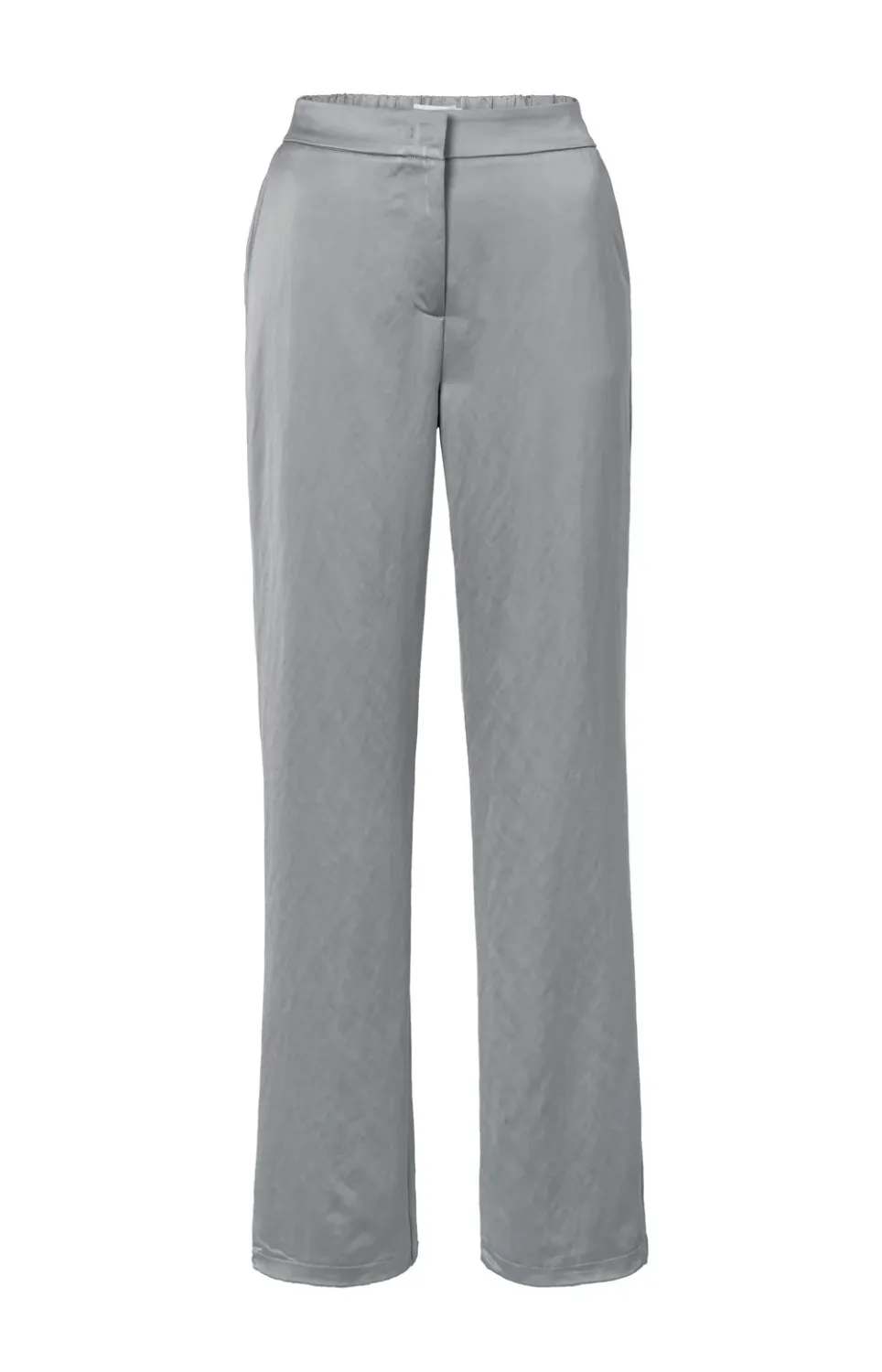 Yaya Woven satin wide leg trousers