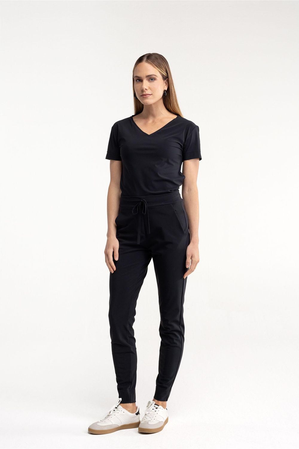 Studio Anneloes Downstairs bonded trousers Zwart
