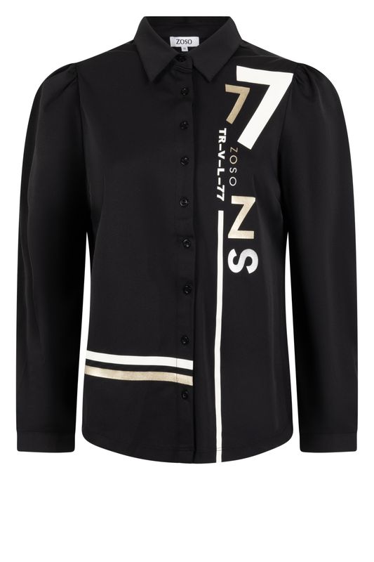 Zoso Travel blouse print goud zwart