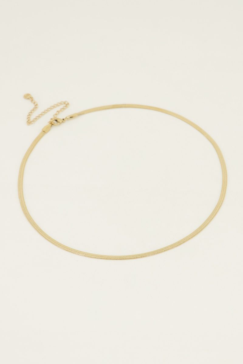 My Jewellery Platte schakelketting dun