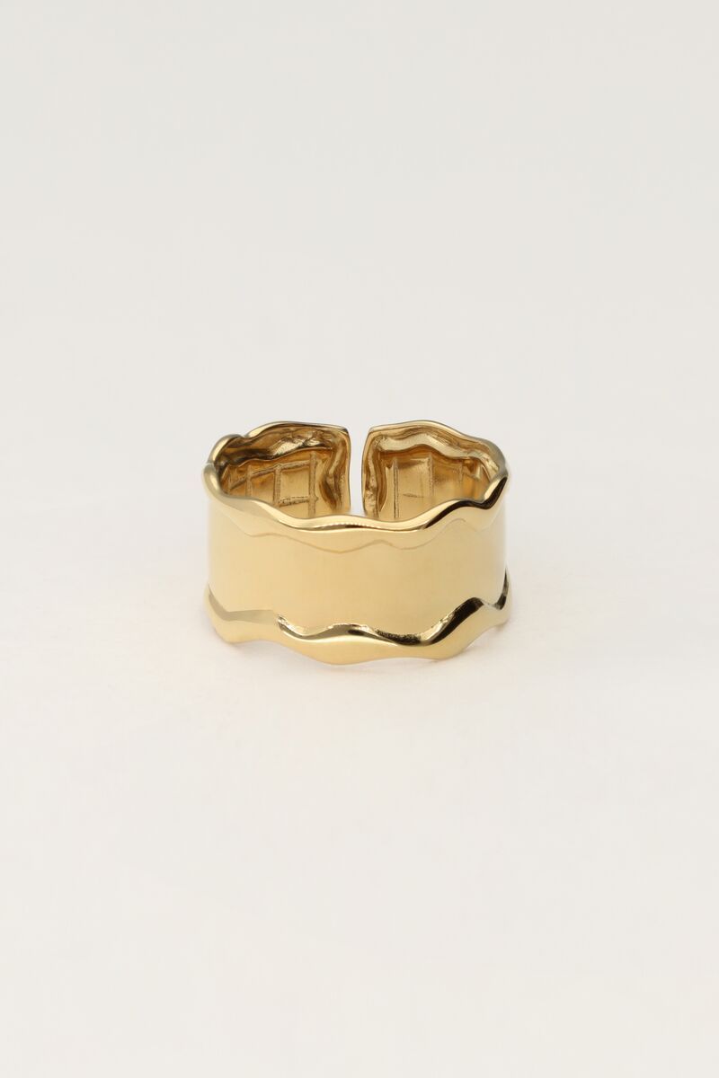 My Jewellery Ring structure wave Goud