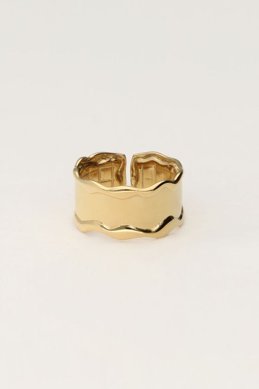 My Jewellery Ring structure wave Goud